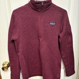 Patagonia Burgundy Fleece Quarter-Zip